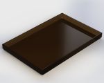 8" x 12" x 1" Bronze Transparant Acrylic Tray